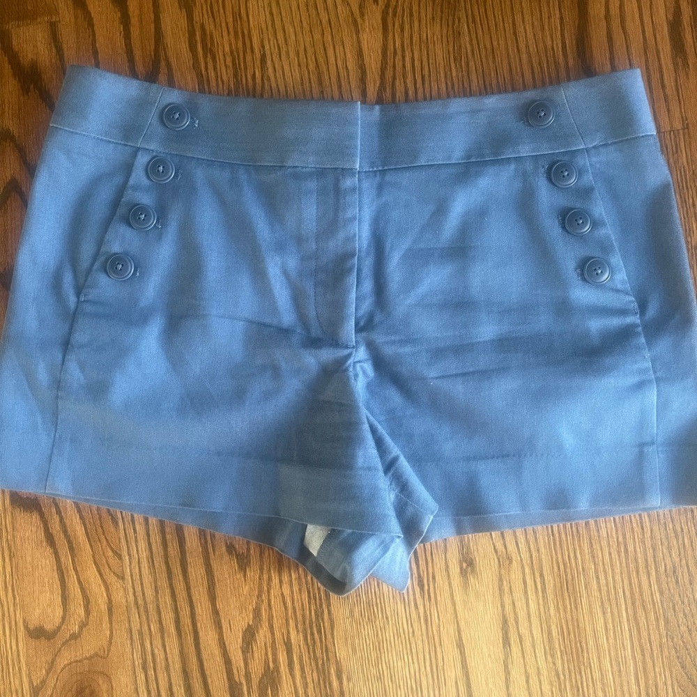 LOFT Blue Button-Detail Women Shorts